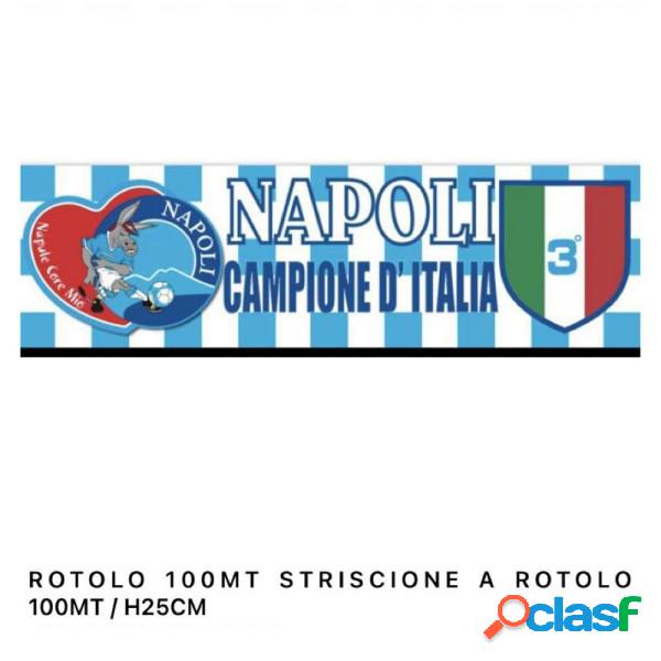 Trade Shop - Striscione Calcio Napoli Double Face Con Terzo