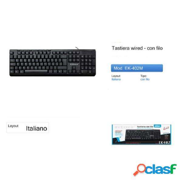 Trade Shop - Tastiera Con Filo Usb 2.0 Confort Impermeabile