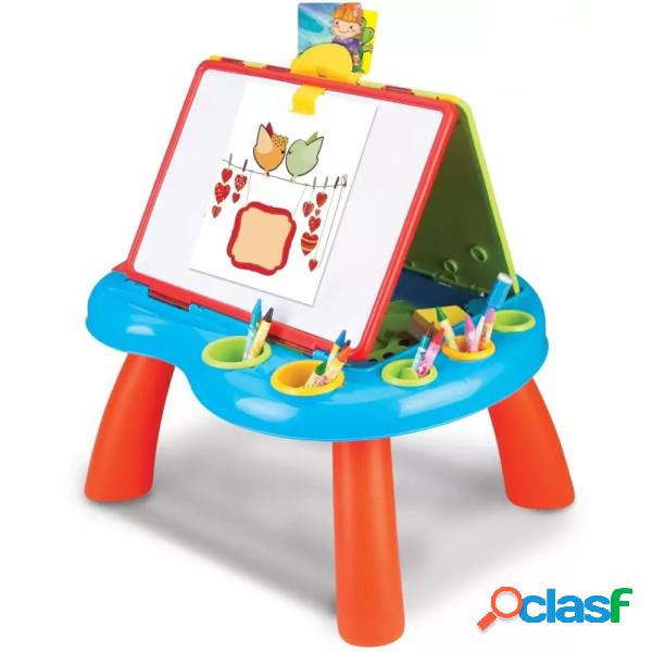 Trade Shop - Tavolo Con Doppia Lavagna Per Bambini Scomparti