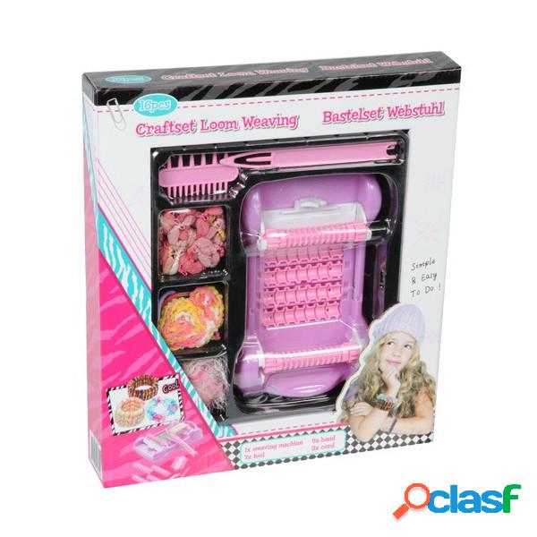 Trade Shop - Telaio Tessitura Giocattolo Con Accessori 20 X
