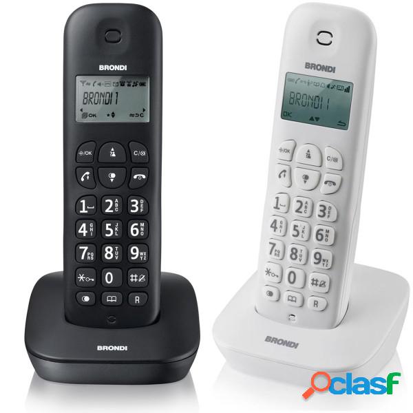 Trade Shop - Telefono Cordless Brondi Gala Nero O Bianco