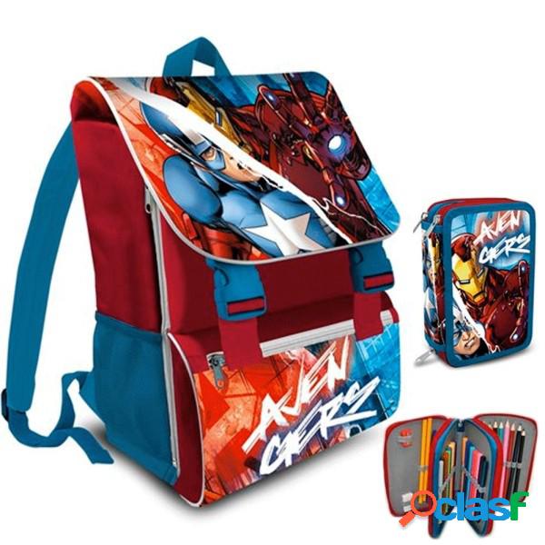 Trade Shop - Zaino Scuola Estensibile Avengers Cartella +