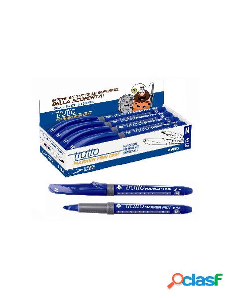 Tratto marker pen ohp m blu - adatto a tutte le superfici