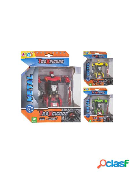 Traxfigure die cast robot auto 3 col.