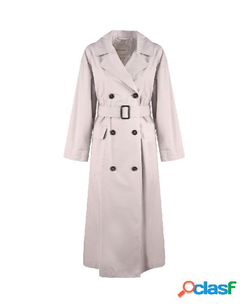 Trench in twill di cotone antigoccia