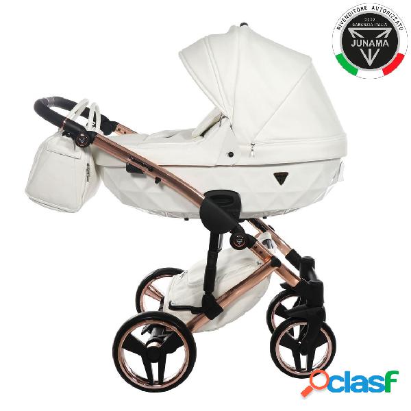 Trio Junama Diamond Individual V2 Pelle Bianco Telaio Oro