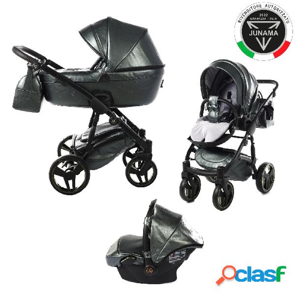 Trio Junama Termo Pelle Verde Telaio Nero anelli/cerchi