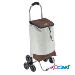 Trolley spesa Trio - 25 L - beige - noce - King Collection
