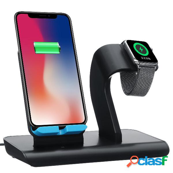 Type-C Porta 2 in 1 Qi Supporto per orologio wireless per