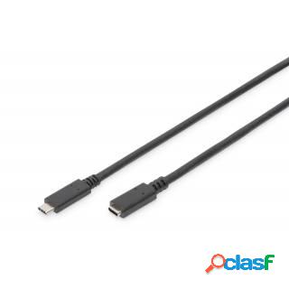 USB Type-C extension cable, type C M/F, 1.5m, 3A, 480MB,