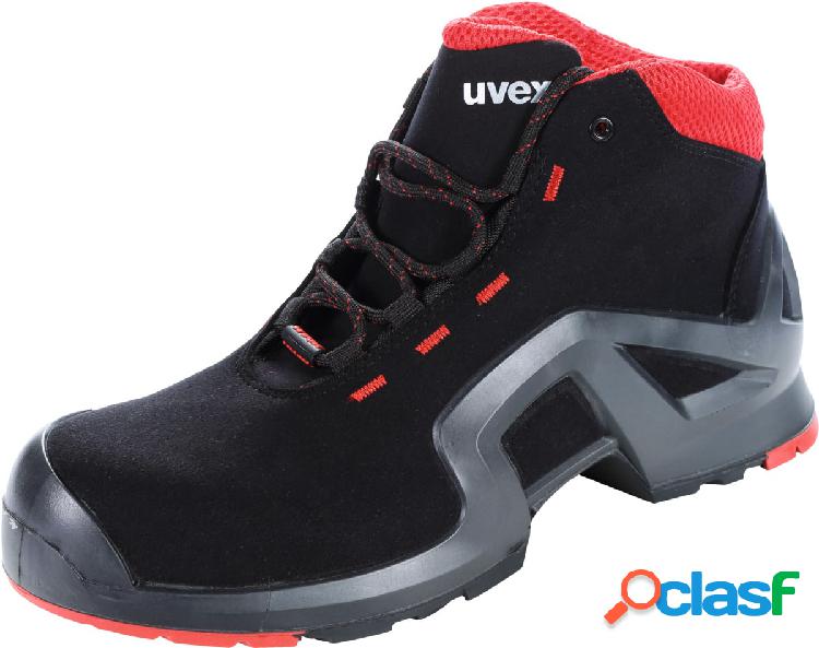 UVEX - Calzatura alta con lacci nera/rossa uvex 1 x-tended
