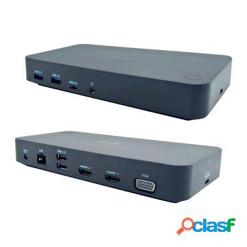 Usb 3.0/usb-c/thunderbolt 3x display docking station + power