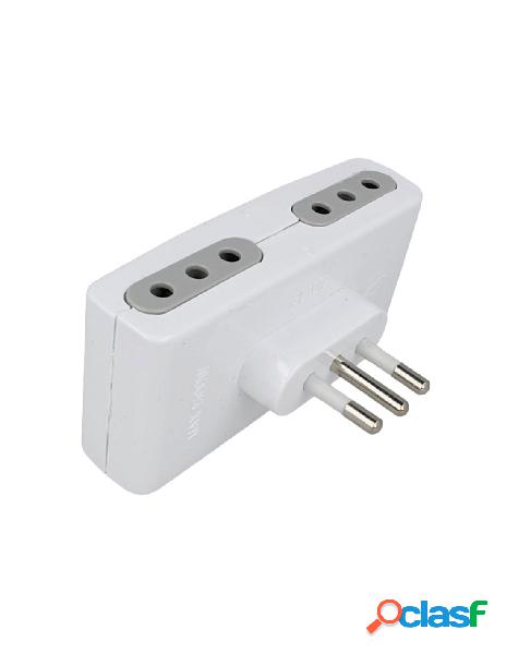V-tac - adattatore quadruplo spina piccola 10a con 4 prese