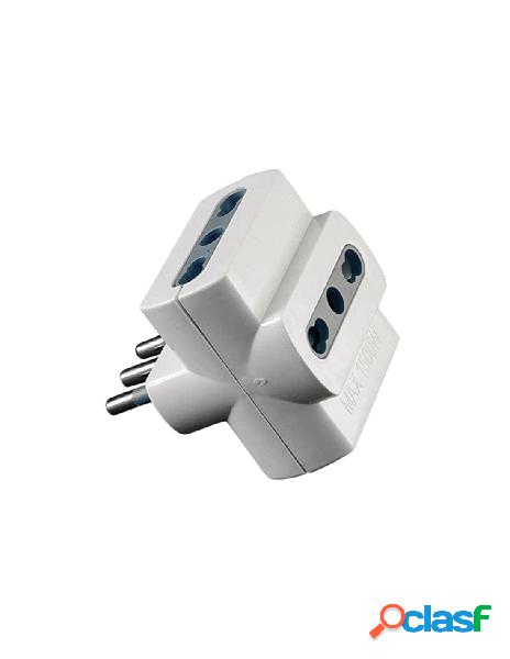 V-tac - adattatore spina elettrica 16a 2p+t con 3 prese