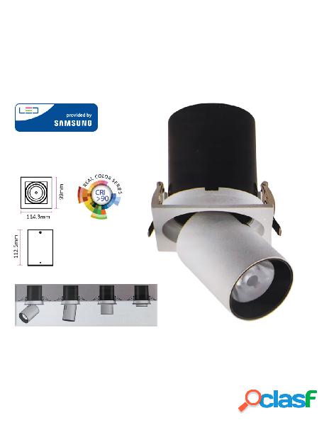V-tac - faretto led cob da incasso 18w 4000k quadrato cri 90