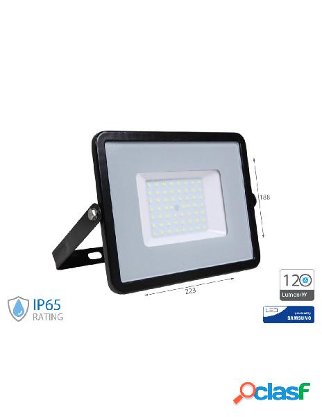 V-tac - faro led flood slim alta luminosita 120lm/w 50w