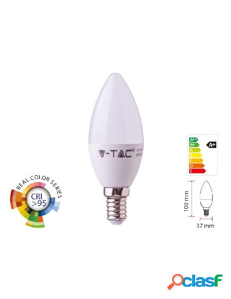 V-tac - lampada a led e14 cri 95 c37 5,5w 470lm caldo 2700k