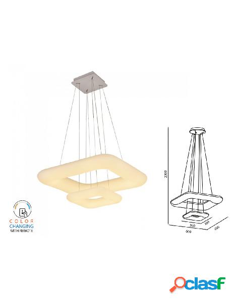 V-tac - lampada led a sospensione moderno quadrata doppio