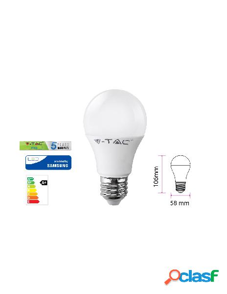 V-tac - lampada led e27 a58 9w60w bianco freddo bulbo sfera