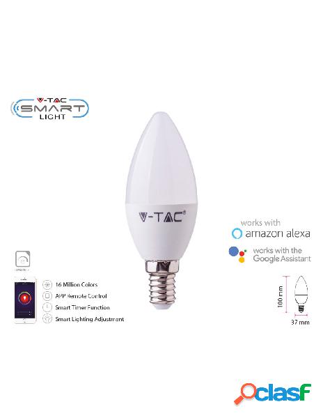 V-tac - v-tac smart lampada led candela e14 c37 4,5w wifi