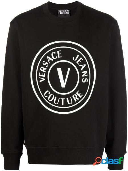 VERSACE JEANS COUTURE Felpa 73up302 V-Emblem NERO