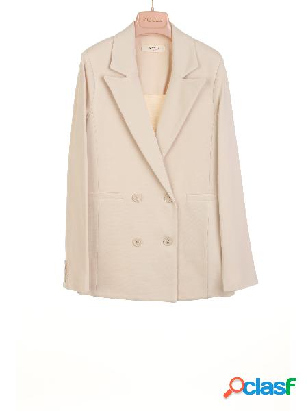 VICOLO GIRL giacca con rever a lancia CREMA