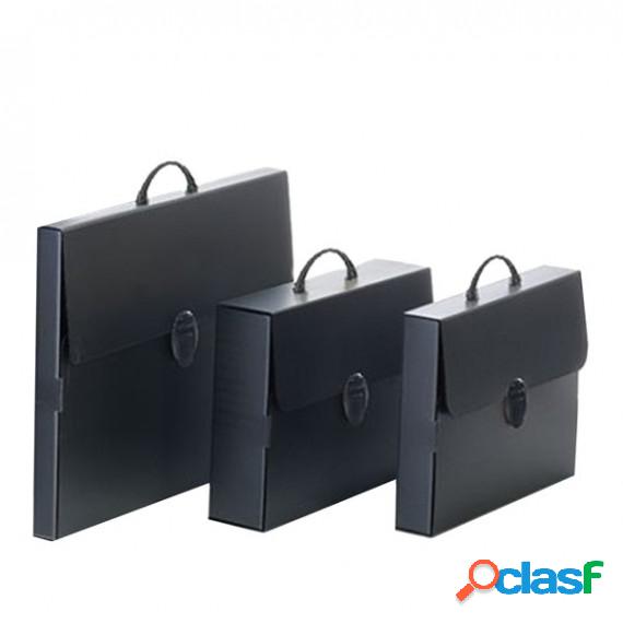 Valigetta Polionda Every Line Total Black - 36,5x56,5 cm -