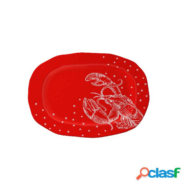 Vassoio porta tazze, Piatto in Melamina 30,8x24,9xh2,4 cm