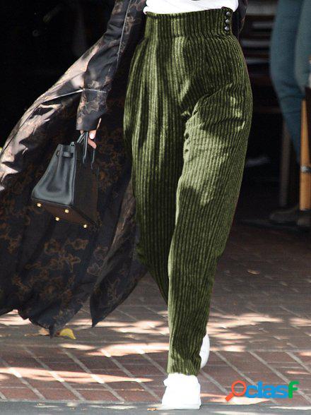 Velluto a coste Casuale Casuale Pantaloni