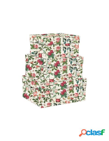 Vintage roses set scatole grande 3 formati