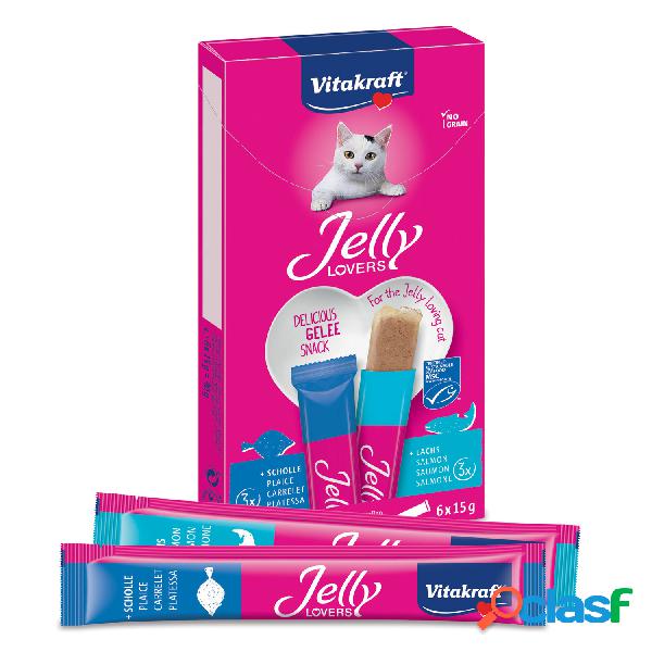Vitakraft Jelly Lovers per Gatti Salmone e Platessa 6x15 gr