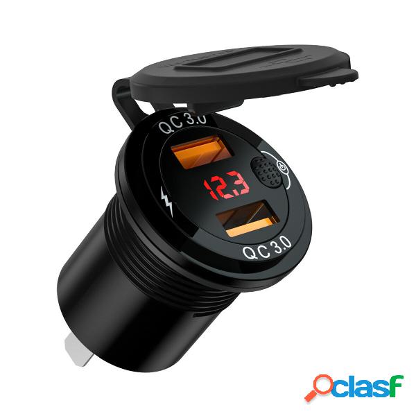 WUPP 6-30V 5V/3.4A Dual USB QC 3.0 Interruttore di Ricarica