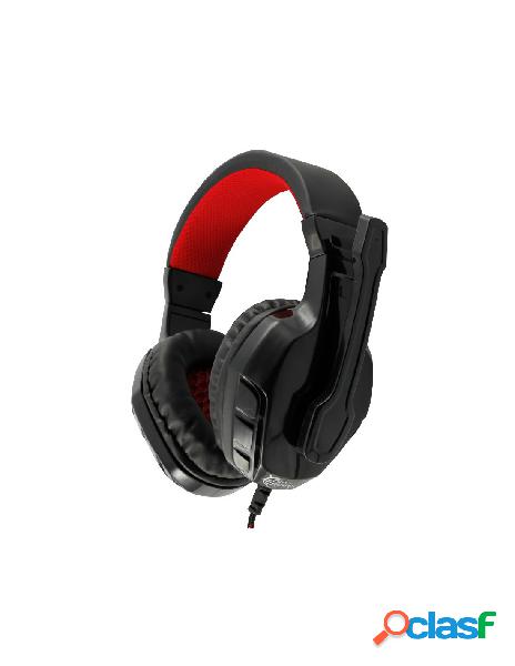 White shark - cuffie gaming con microfono panther nero rosso
