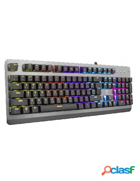 White shark - tastiera gaming meccanica in metallo rgb led
