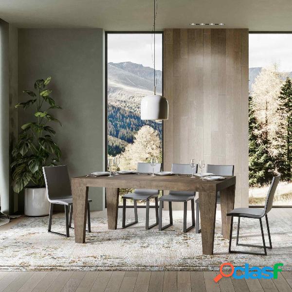 William - Tavolo design allungabile in legno da soggiorno -