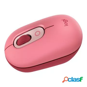 Wireless ottico Logitech POP - rosa / rosso