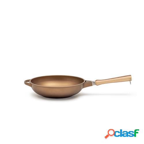 Wok in alluminio pressofuso antiaderente, con manico