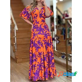 Women's Casual Dress A Line Dress Print Dress Long Dress