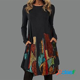 Womens Casual Dress T Shirt Dress Tee Dress Ethnic Dress