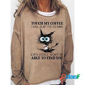 Womens Sweatshirt Pullover Active Streetwear Green Blue