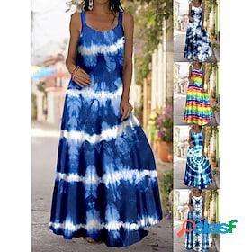 Womens Swing Dress Summer Dress Print Dress Long Dress Maxi