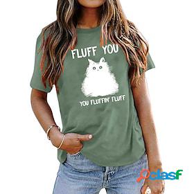 Women's T shirt Tee Basic Print Basic Flower / Floral