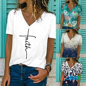 Womens T shirt Tee Black Blue Purple Print Leaf Holiday