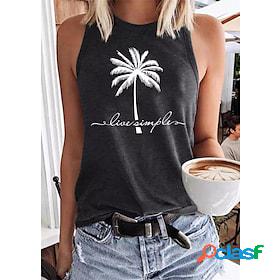 Womens Tank Top Black White Navy Blue Button Print Graphic