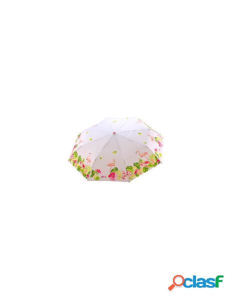 Y dry - ombrello donna y dry y 2264 flamingo bianco