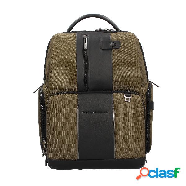 Zaino porta pc da 15.6" in pelle - Verde Militare / TU