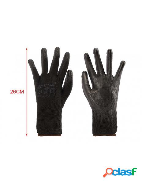 Zorei - 12 paia guanti da lavoro nero taglia xl 10 con