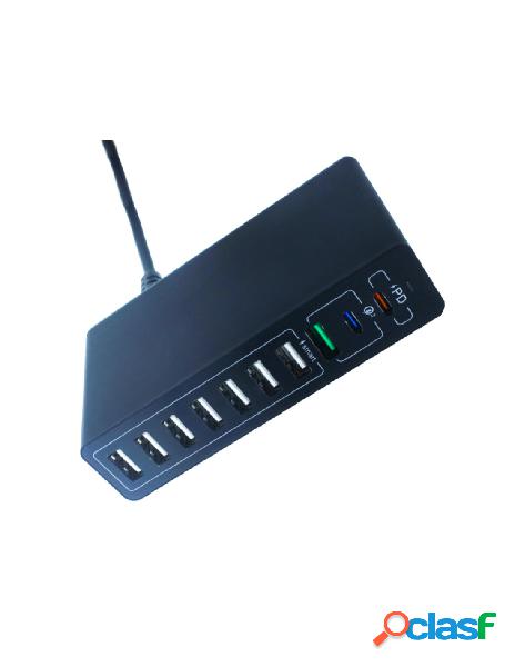 Zorei - alimentatore caricabatterie usb da muro 65w 2 usb