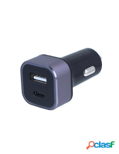 Zorei - caricatore da auto 2 porte usb c pd usb-a 2,4a