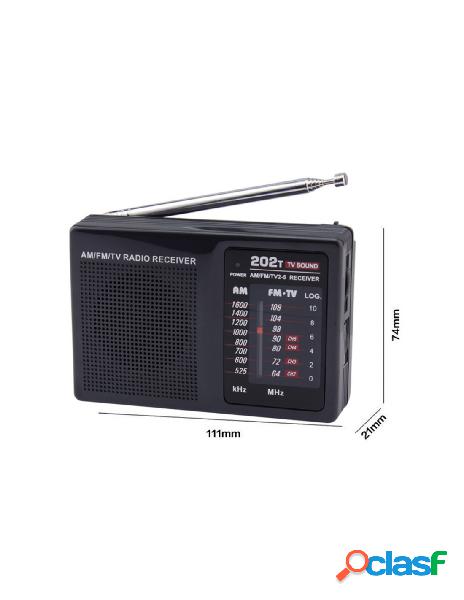 Zorei - radiolina portatile piccolo fm am con uscita